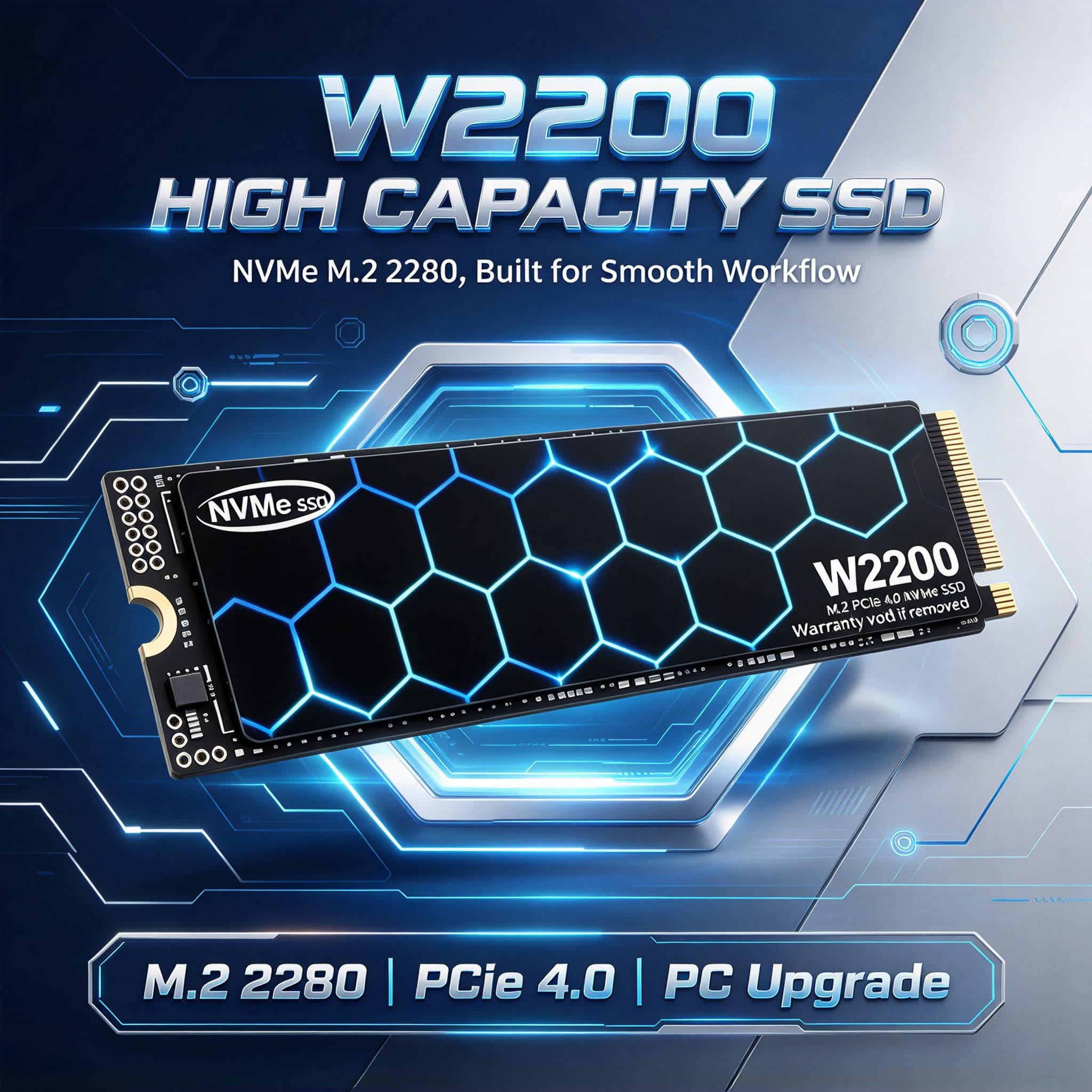 M.2 Nvme 4Tb Pcie 4.0 Ssd - New 2026 Fast Speed W2200 High