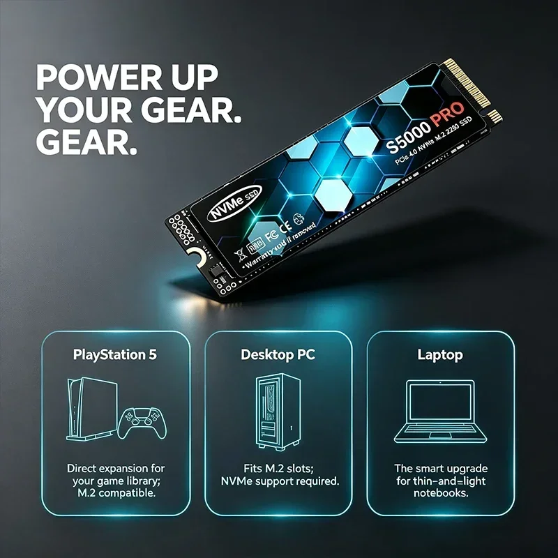 S5000 PRO M.2 SSD Hard Disk 1T - M.2 Nvme 4Tb Pcie 4.0 Ssd 评论和价格