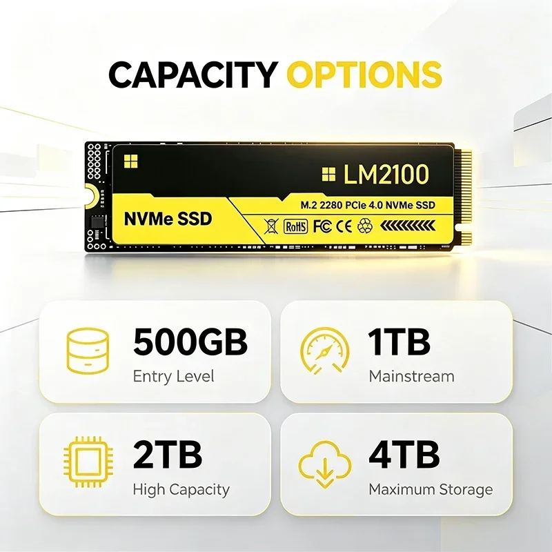 New LM2100 M.2 SSD Hard Disk 2 - M.2 Nvme 4Tb Pcie 4.0 Ssd 评论和价格