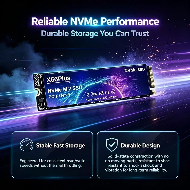 NVMe M.2 SSD PCIe 4.0 X66Plus  - M.2 Nvme 4Tb Pcie 4.0 Ssd 评论和价格