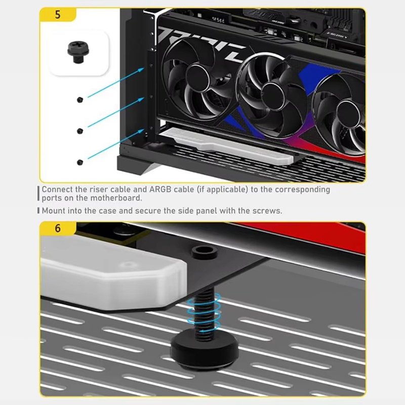 ●Vertical GPU Mounting Bracket - Pcie 4.0 X16 Riser Cable 90 Degree 评论和价格