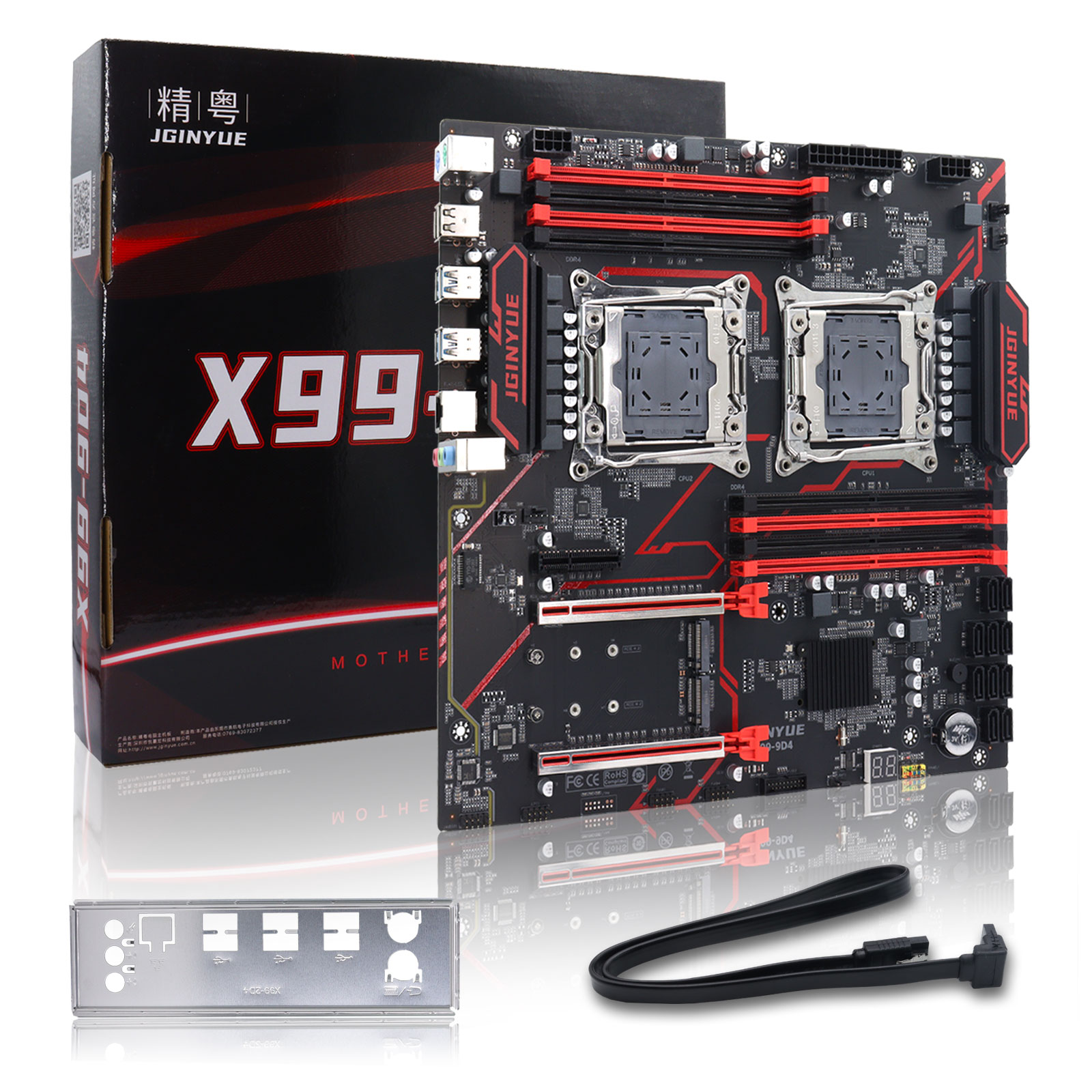 JGINYUE X99‑9D4 Dual LGA2011‑3 - X99 Dual Cpu Motherboard Combo 评论和价格