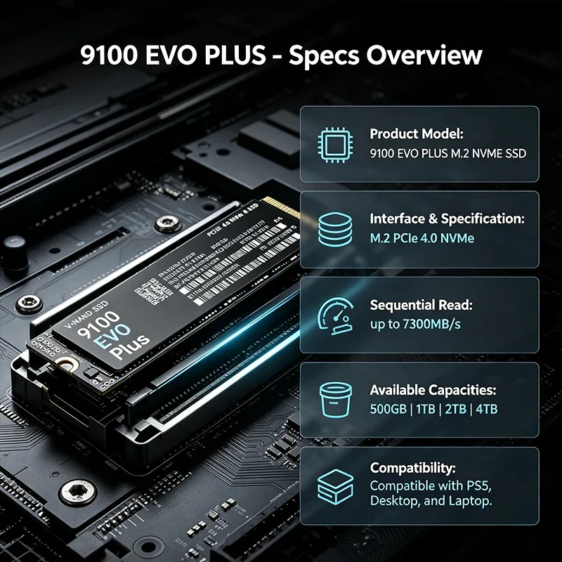 9100 EVO PLUS M.2 NVMe SSD Loa - M.2 Nvme 4Tb Pcie 4.0 Ssd 评论和价格
